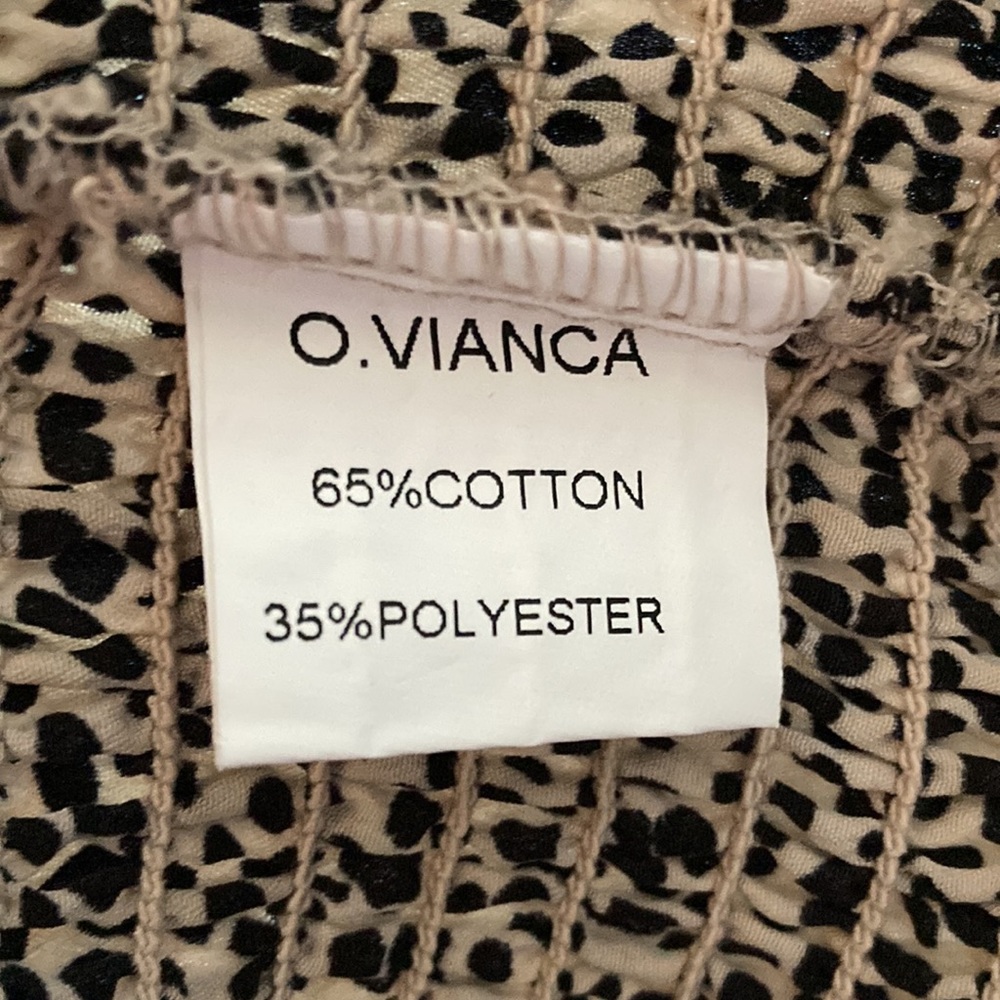 O. Vianca Long Sleeve Crop Animal Print Top Small - Picture 7 of 7